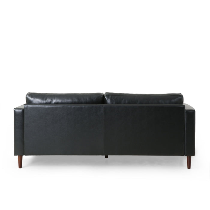 Modern Comfy 3 Seat Sofa With Wooden Legs, For Living Room And Study