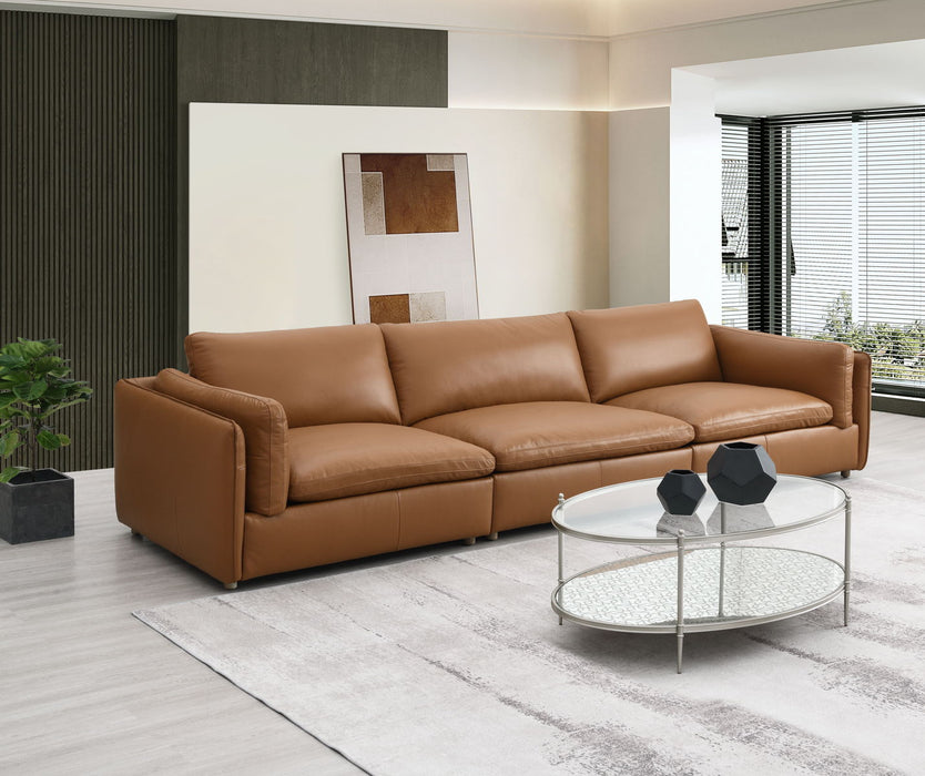 Brighton - Top Grain Leather Modular Sectional - Brown