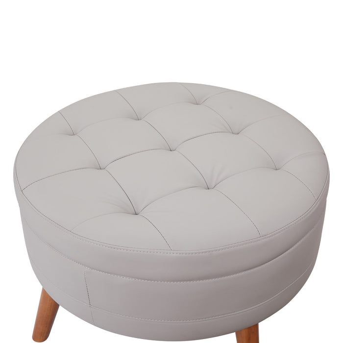 Contemporary Sofa Stylish Sofa Couch With A Round Storage Ottoman And Three Removable Pillows For Living Room