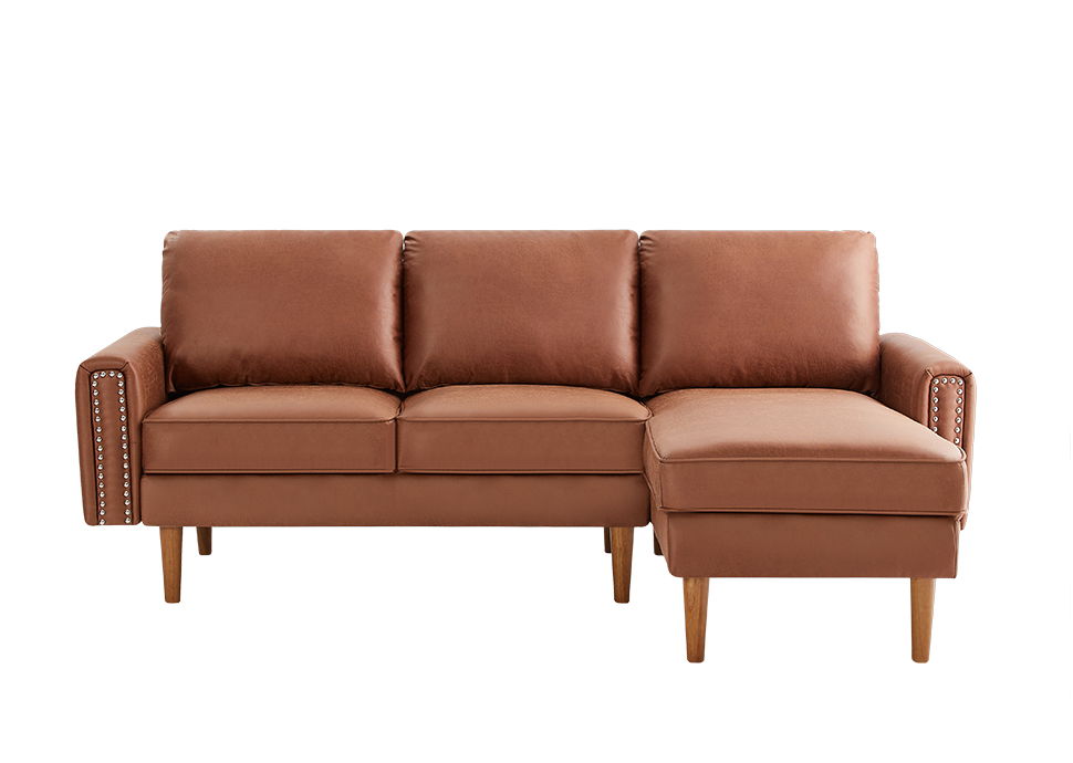 L-Shape Sofa Couch With Chais Mid-Century, Strong Leg And Design That Will Complement Any Living Space, Left Chaise