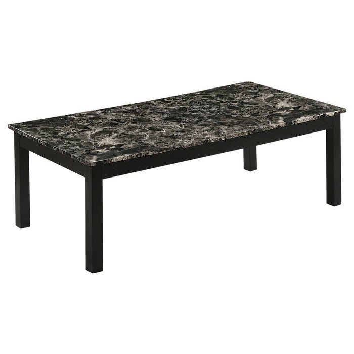 Bates - Faux Marble Top Coffee Table Set