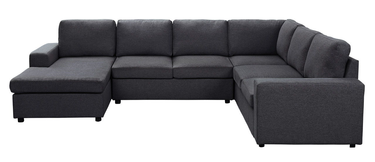 Dakota - Linen 6 Seat Reversible Modular Sectional Sofa Chaise