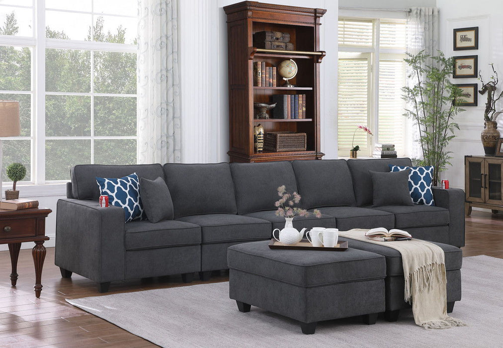 Cooper - Woven 5-Seater Sofa Set