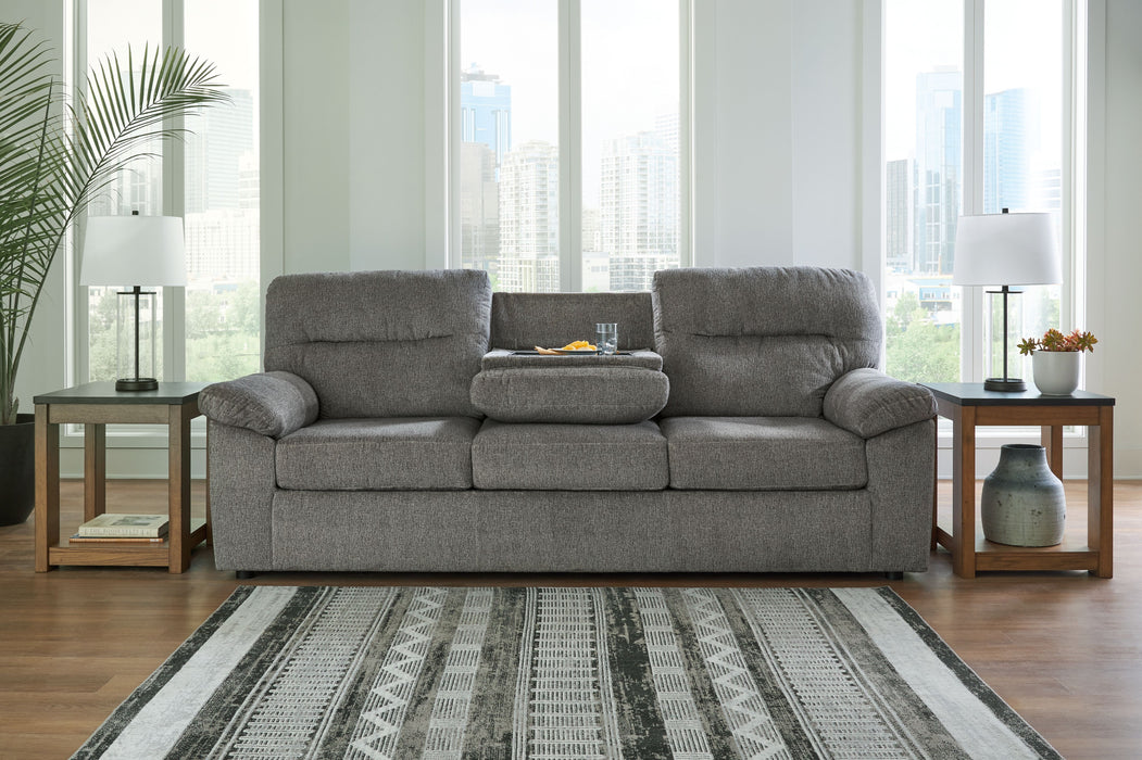 Bindura - Mineral - Sofa With Drop Down Table