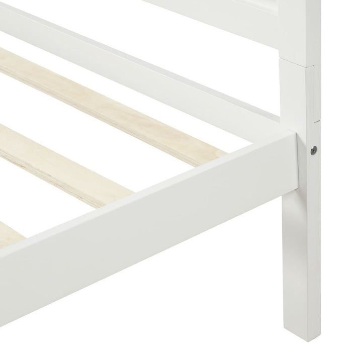 Twin Platform Bed Frame Mattress Foundation With Headboard And Wood Slat Support