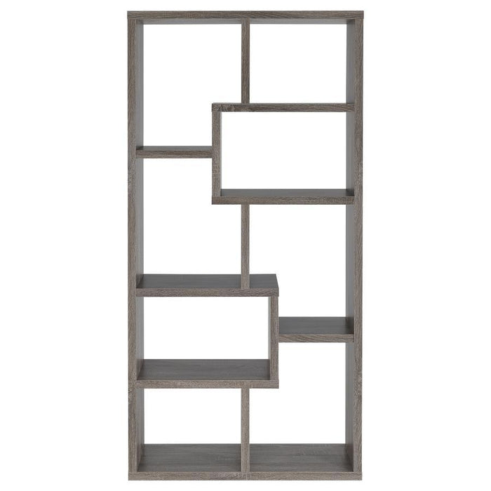 Theo - 10-Shelf Geometric Bookcase