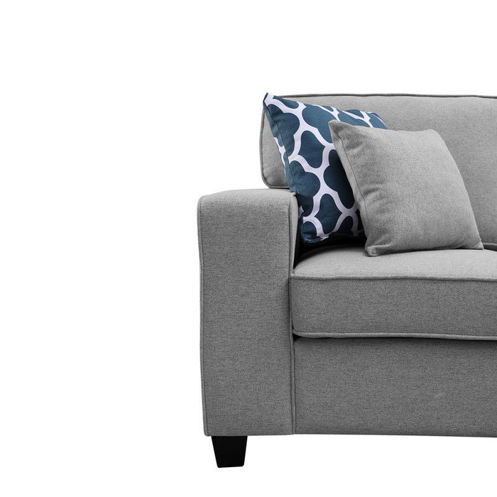 Faith - Linen 8 Piece Modular L-Shape Sectional Sofa Chaise And Ottoman