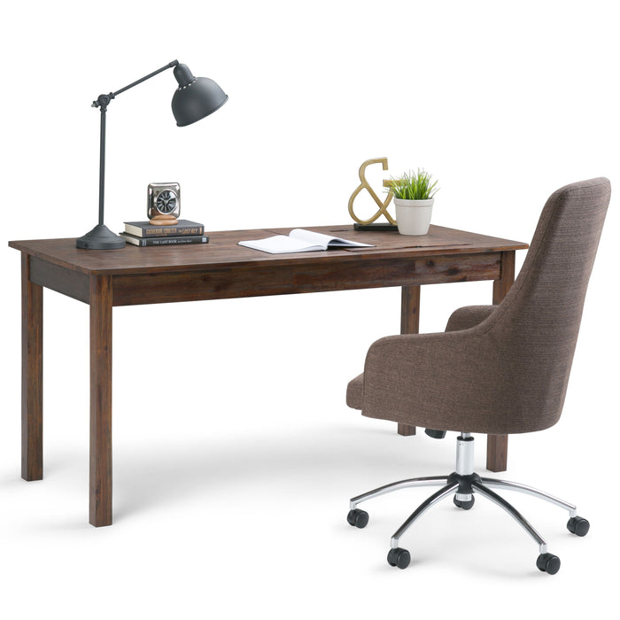 Monroe - Desk - Distressed Charcoal Brown