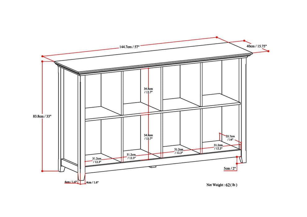Amherst - 8 Cube Storage Sofa Table