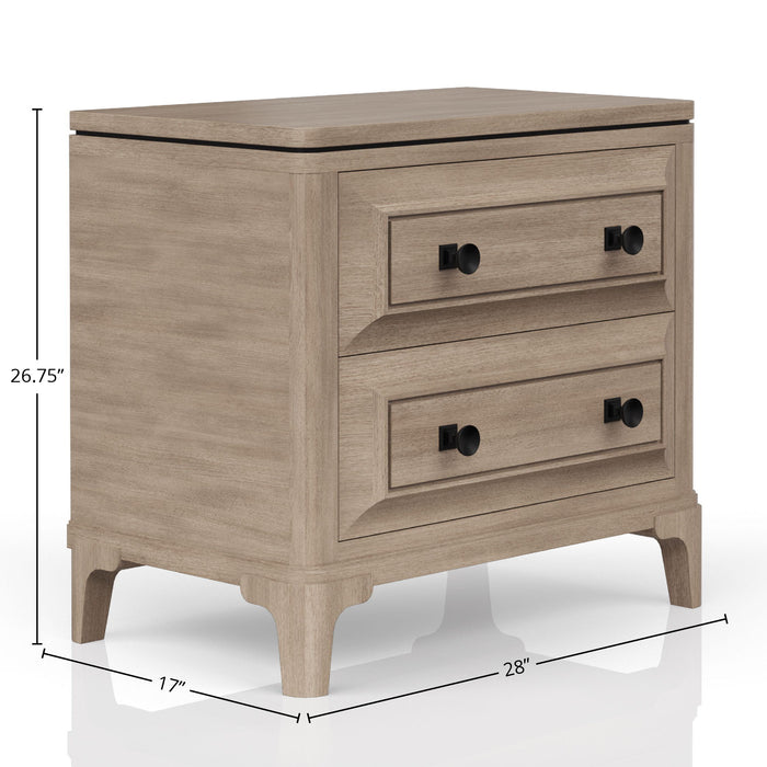 2 Drawer Nightstand - Sand