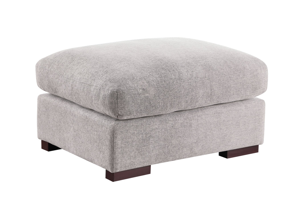 Tatman - Linen Blend Sectional With 2 Ottomans