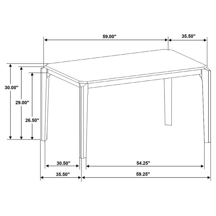 Almonte - Rectangular Wood Dining Table - Dark Brown