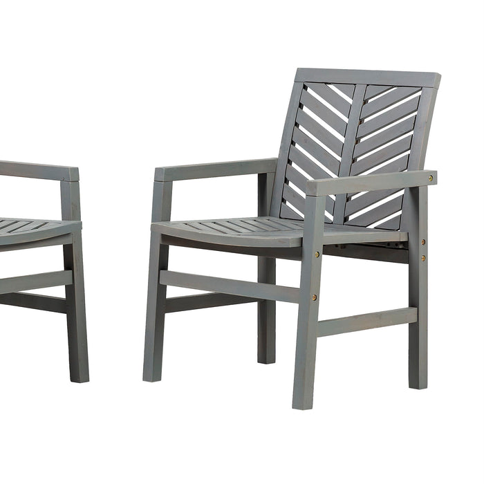 Modern 2 Piece Chevron Patio Chairs