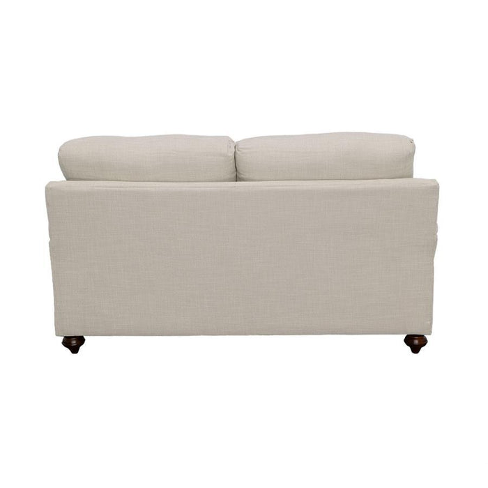 Glenn - Recessed Arms Loveseat - Light Gray