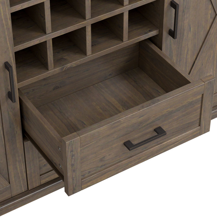 Ela - Sideboard with Wine Storage - Smoky Brown