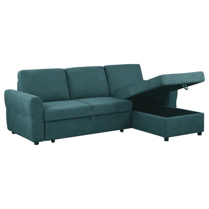 Samantha - Upholstered Storage Sleeper Sectional Sofa