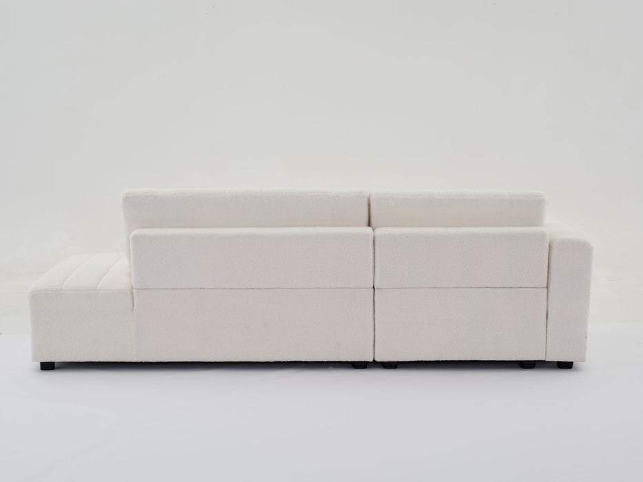 Jessica - Lamb Wool Sectional Sofa With Chaise