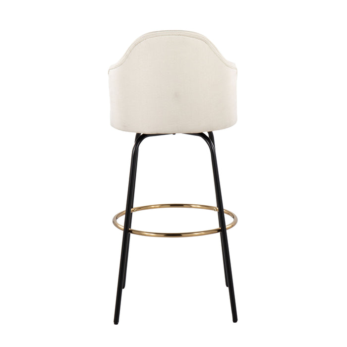 Ahoy - Contemporary Fixed Height Bar Stool Round Footrest (Set of 2)