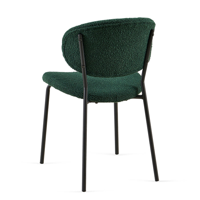 Boucle Dining Chairs, Dining Chairs With Metal Legs For Dining Room, Kitchen, Living Room