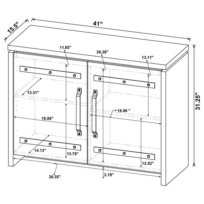 Enoch - 2-Door Accent Cabinet - Gray Driftwood