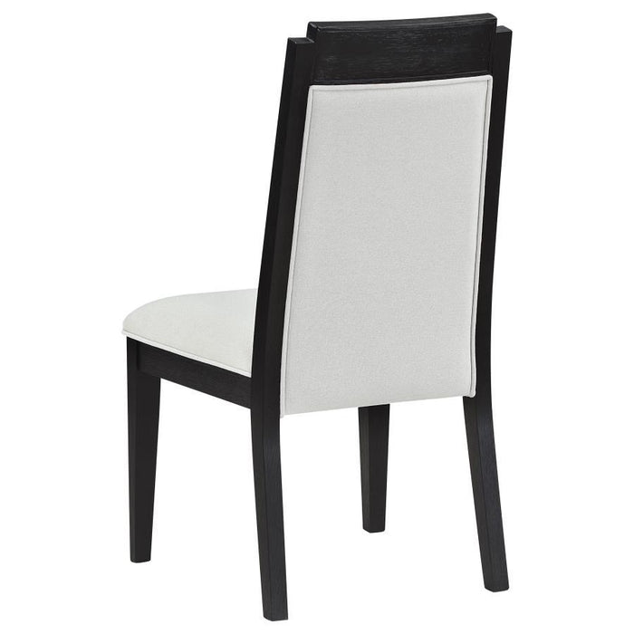 Brookmead - Upholstered Dining Side Chair (Set of 2) - Ivory And Black