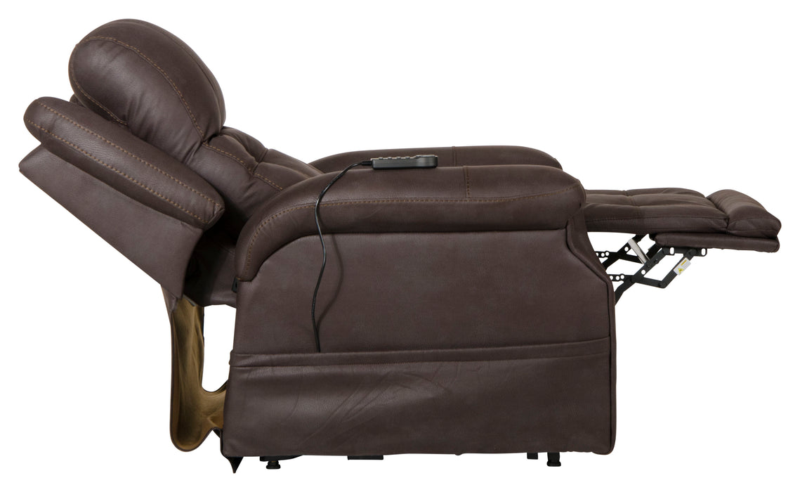 Haywood - Power Headrest Power Lift Lay Flat Recliner With Heat & Massage - Chocolate - 44"