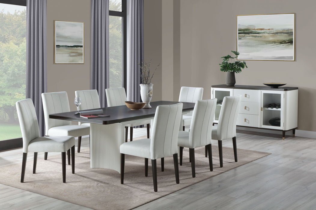 Carene - Dining Table (With Leaf) - Brown / White