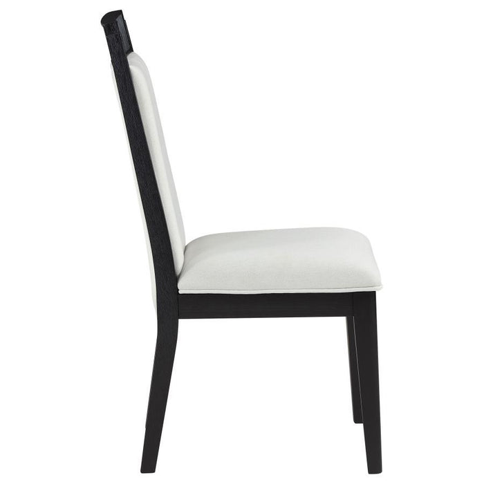 Brookmead - Upholstered Dining Side Chair (Set of 2) - Ivory And Black