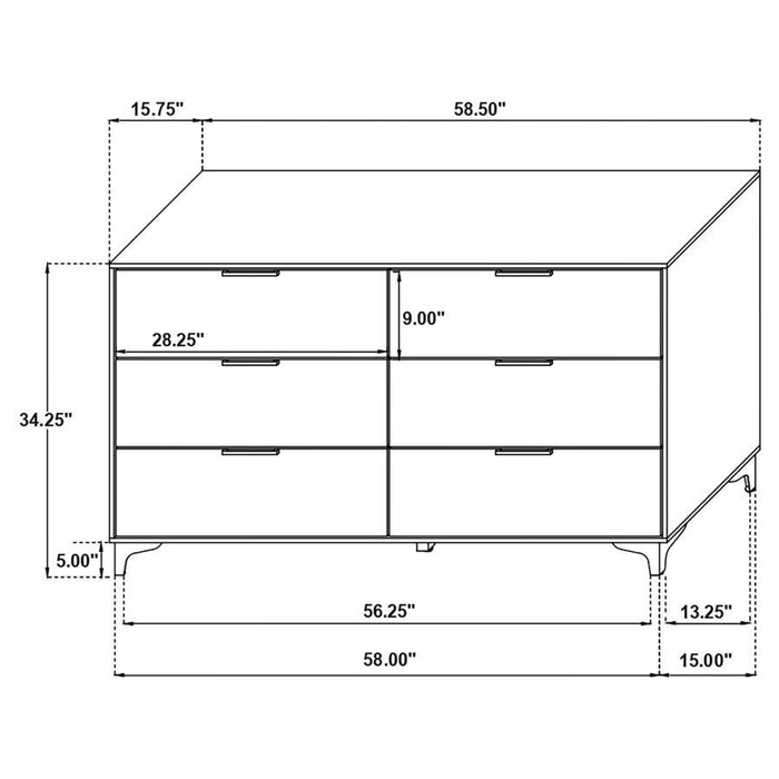 Kendall - 6-Drawer Dresser