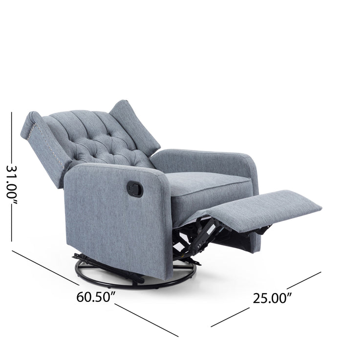 Classic Design, Manual Recliner Chair With 360 Degree Swivel