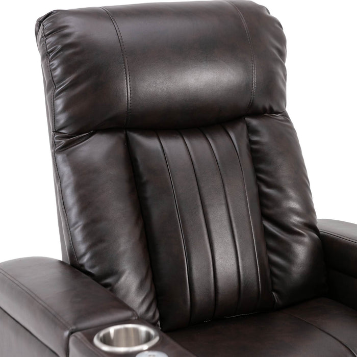 Premium Power Recliner With Storage Arms, Cupholders, Swivel Tray Table And Cell Phone Stand