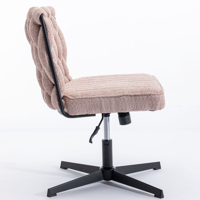 Armless Office Desk Chair No Wheels