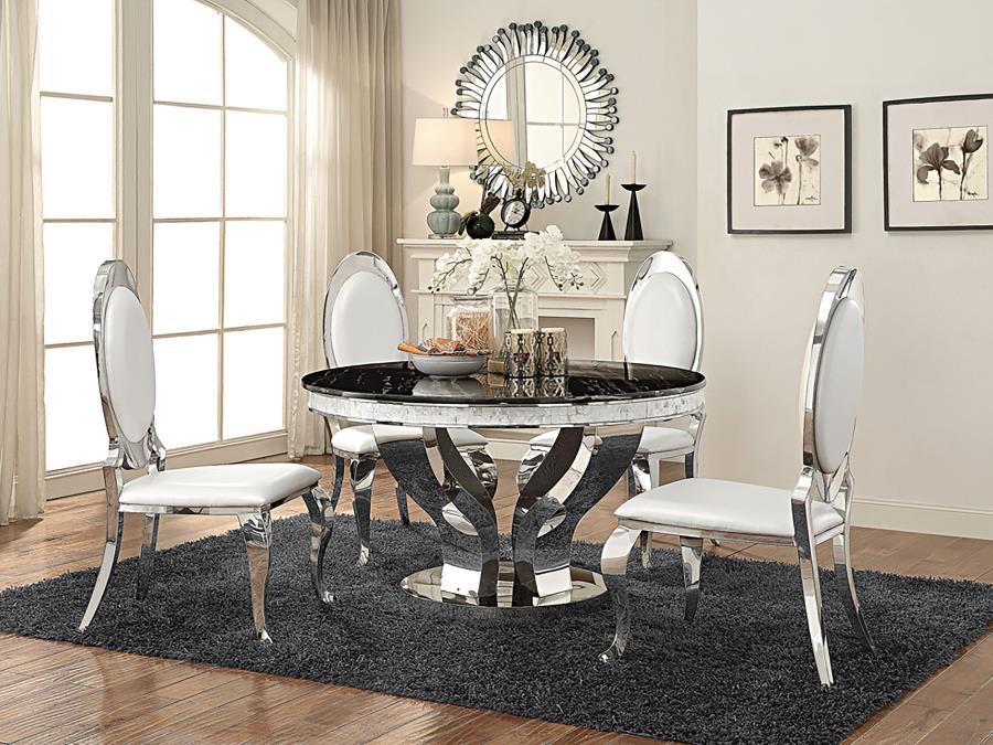 Antoine - Curved Chrome Legs Dining Chair