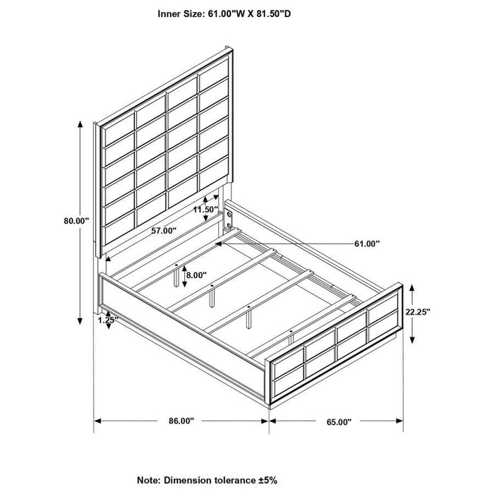 Durango - Upholstered Bed Peppercorn