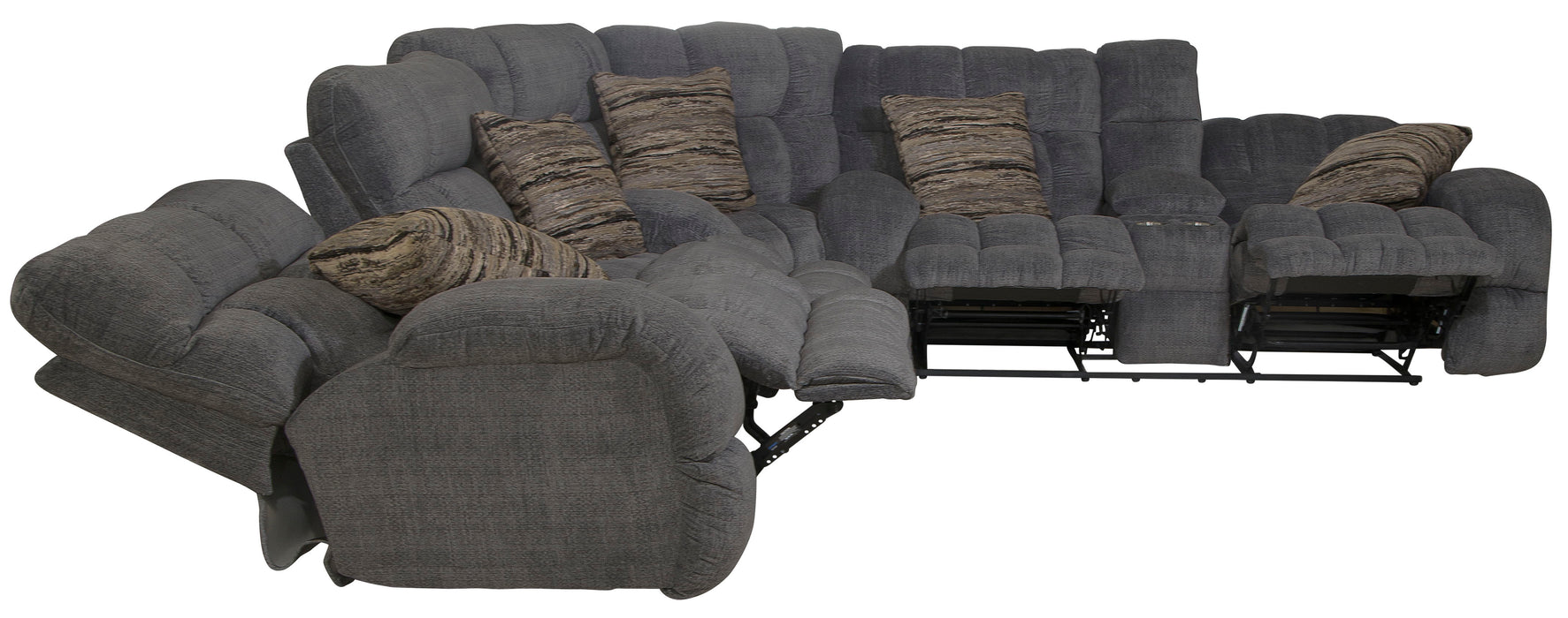 Ashland - Reclining Sectional With 4 Lay Flat Reclining Seats