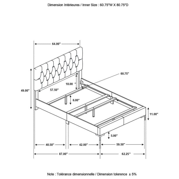 Kendall - Panel Upholstered Bed