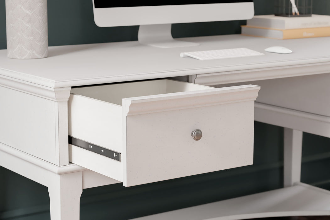 Kanwyn - Whitewash - Home Office Storage Leg Desk