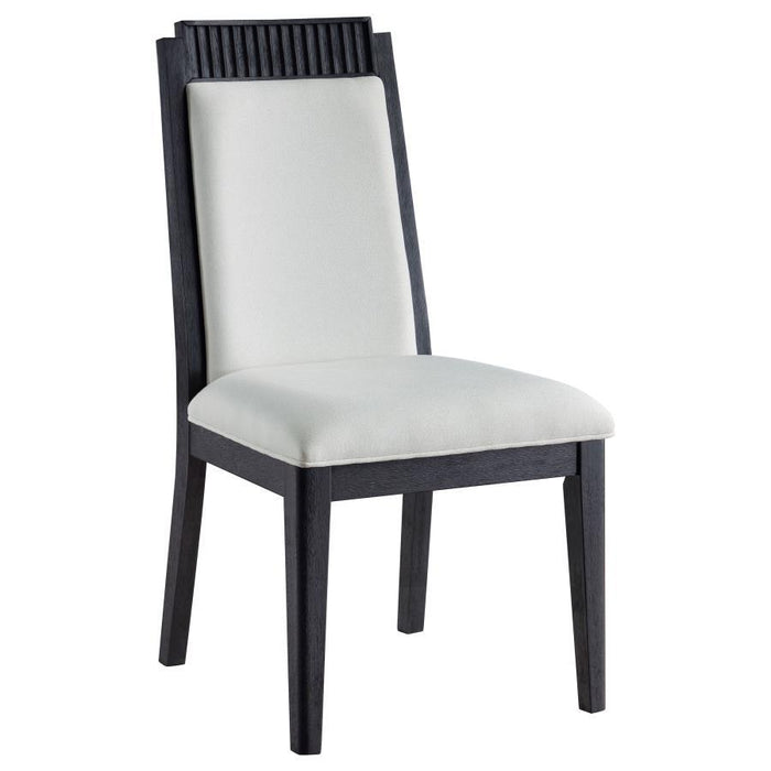 Brookmead - Upholstered Dining Side Chair (Set of 2) - Ivory And Black