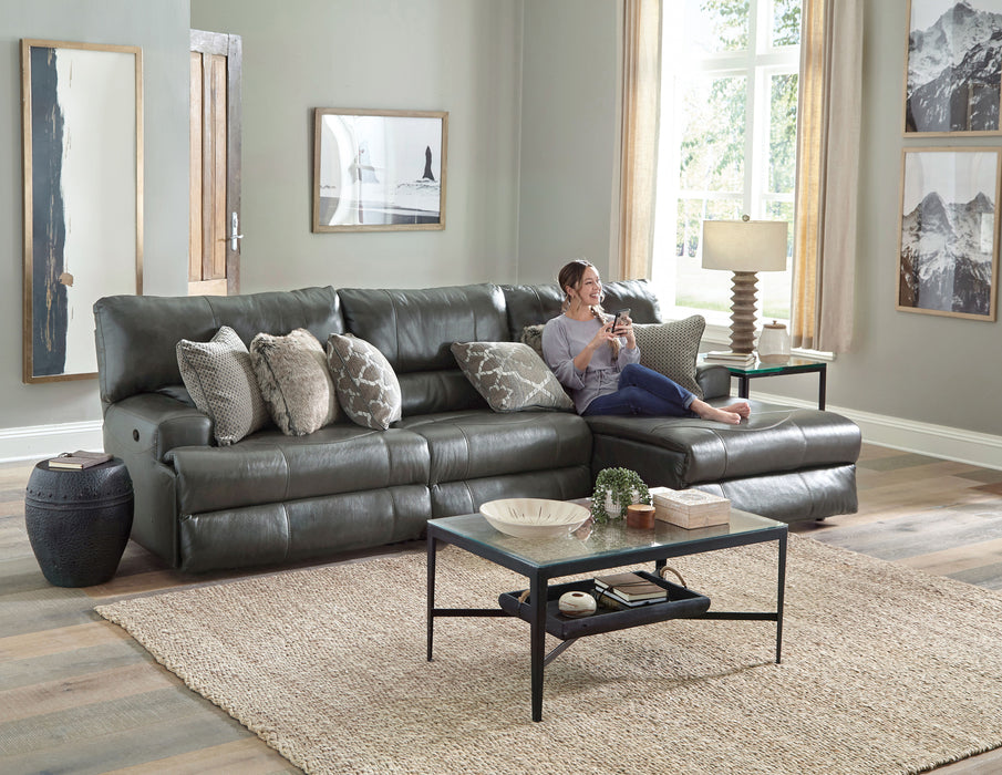 Como - 3 Piece Italian Leather Match Reclining Sofa