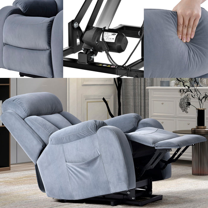 Lift Chair Recliner For Elderly Power Remote Control Recliner Sofa Relax Soft Chair Anti-Skid Australia Cashmere Fabric Furniture Living Room