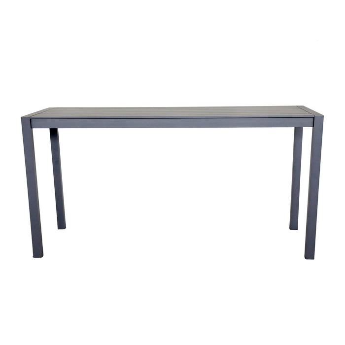 Premium Aluminum Rectangular Bar Table - Pewter