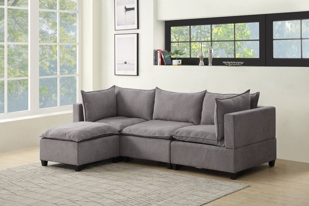 Madison - Fabric Reversible Sectional Sofa Ottoman