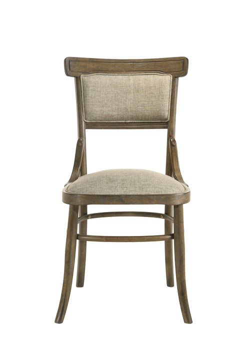 Bistro - 19" Wide Contemporary Fabric Dining Chair With Cushion (Set of 2) - Vintage Walnut