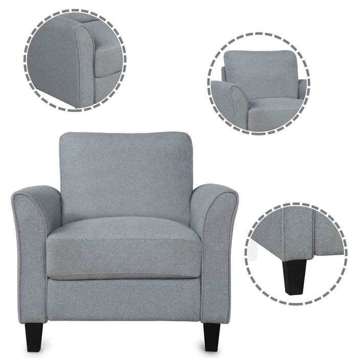 Living Room Furniture Armrest Single Sofa And Loveseat Sofa