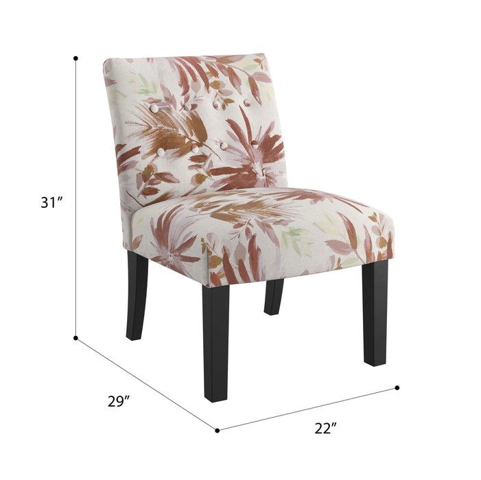 Verma - Floral Accent Chair - Red