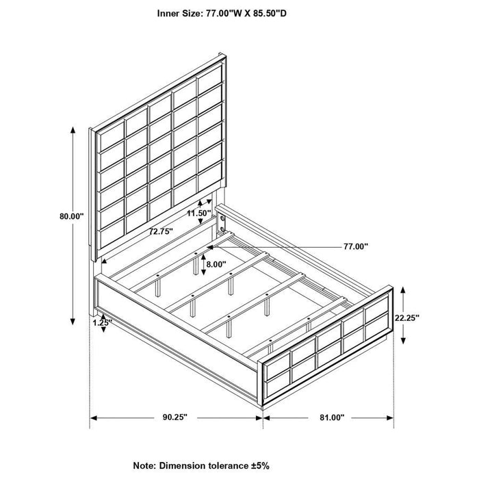 Durango - Upholstered Bed Peppercorn