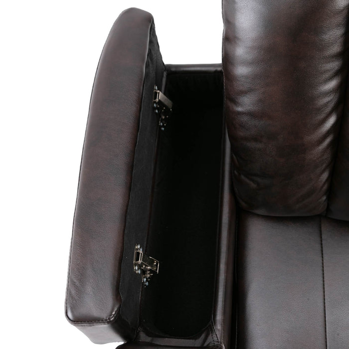 Premium Power Recliner With Storage Arms, Cupholders, Swivel Tray Table And Cell Phone Stand