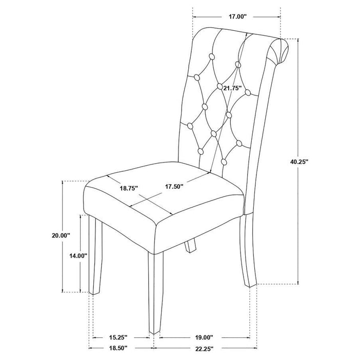 Balboa - Fabric Upholstered Dining Side Chair (Set of 2)