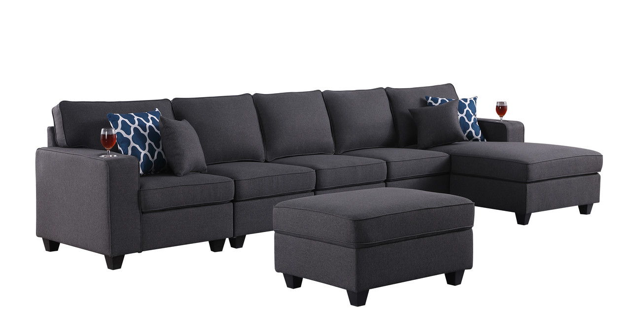 Cooper - 6 Piece Reversible Sectional Sofa With Cupholder