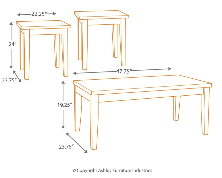 Theo - Warm Brown - Occasional Table Set (Set of 3)